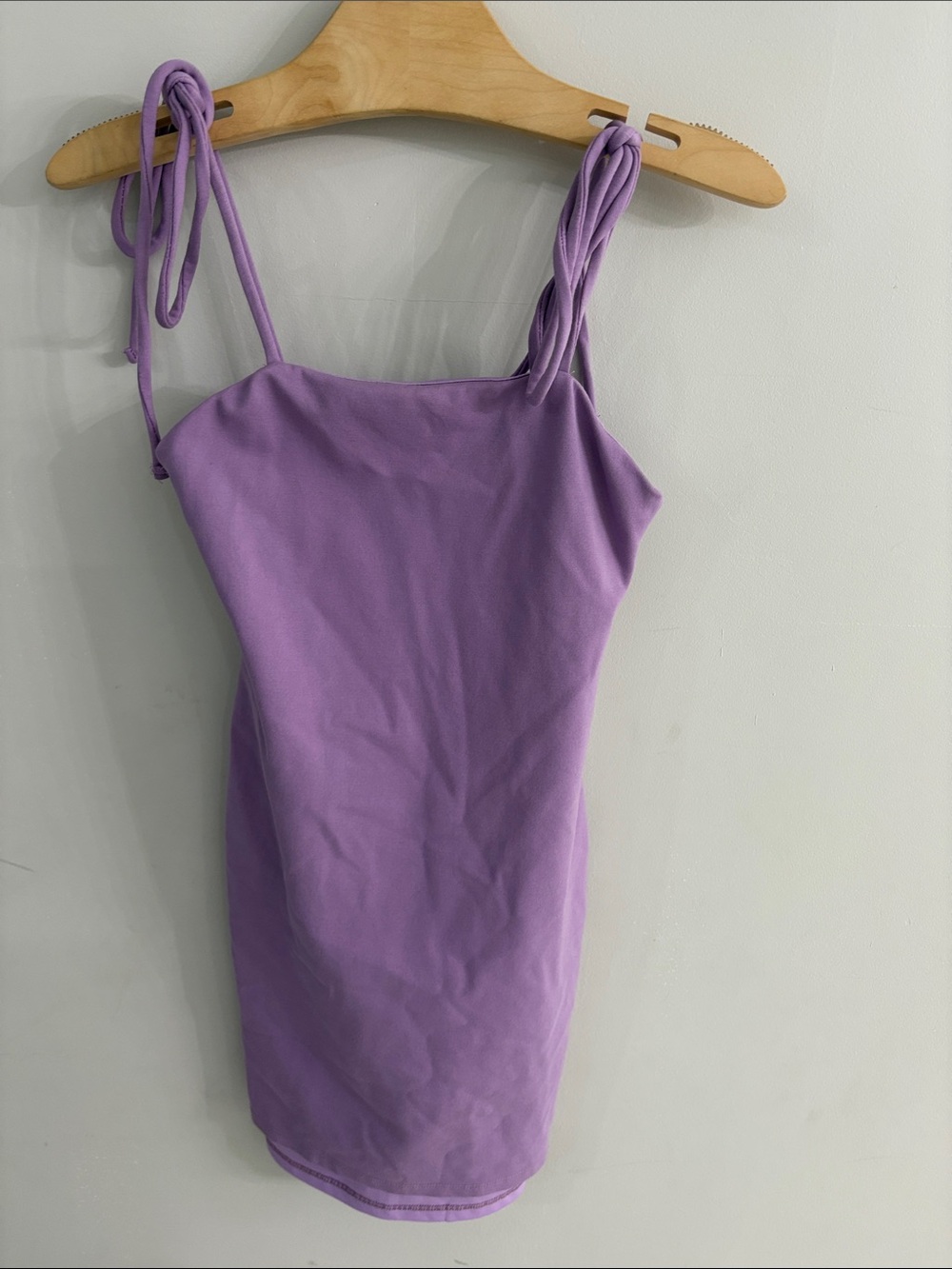 Girls' Purple Tie-Shoulder Dress